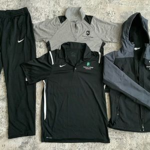 polos, jacket, sweatpants bundle